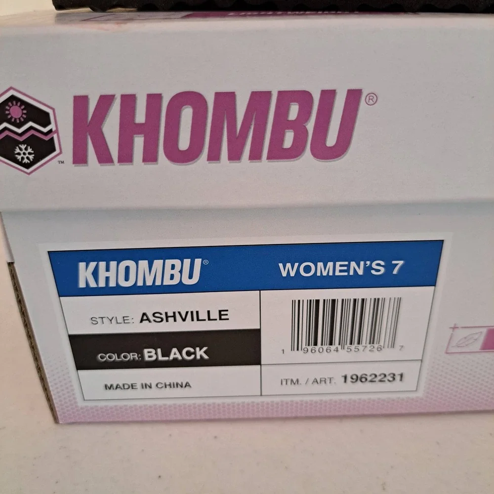 Khombu Ashville Sandals Womens 7 Black New Leather Double Buckle Slide 1221-378